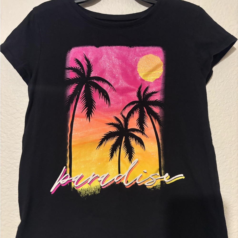 Children’s Place Paradise Black T Shirt Size 7/8